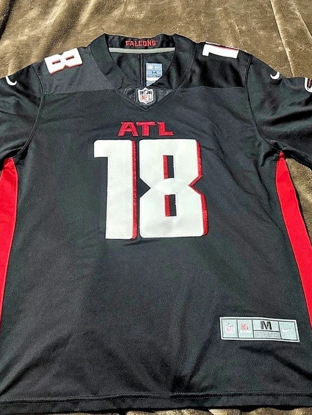 Nike Atlanta Falcons Calvin Ridley Nike Game Jersey #18 Jersey Black & Red